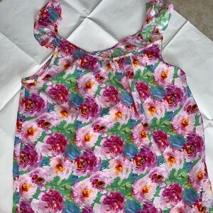 Staccato Floral Top with Ruffle Straps. 0265